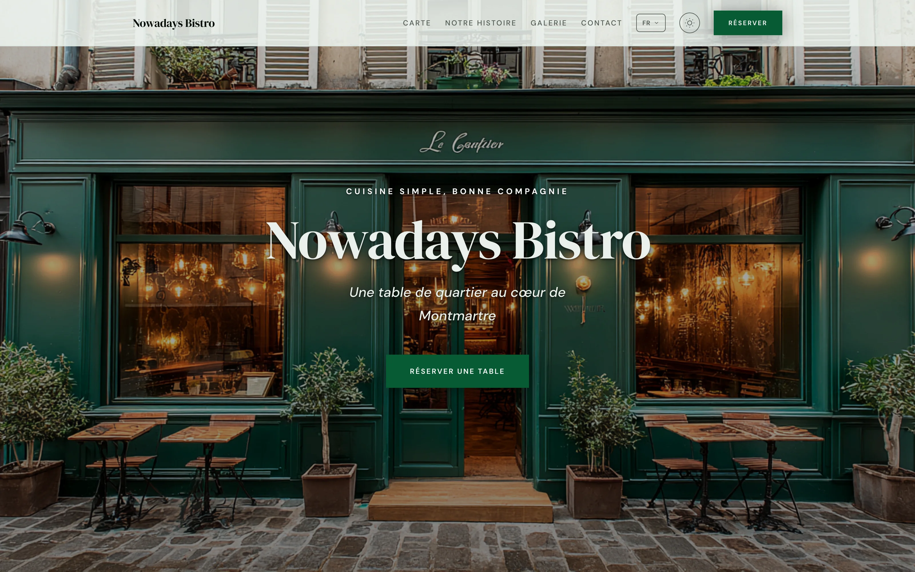 Restaurant template preview